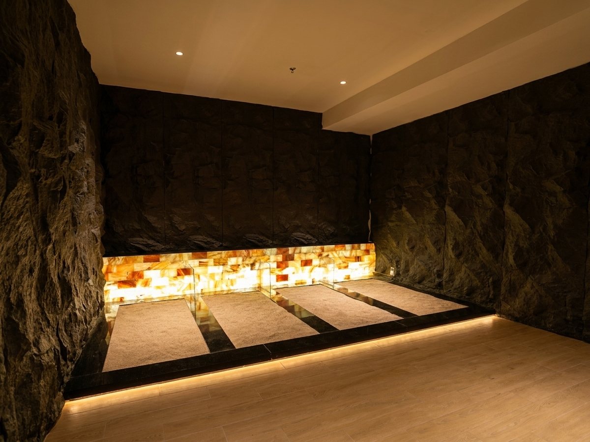 Salt-Crystal Steam Room